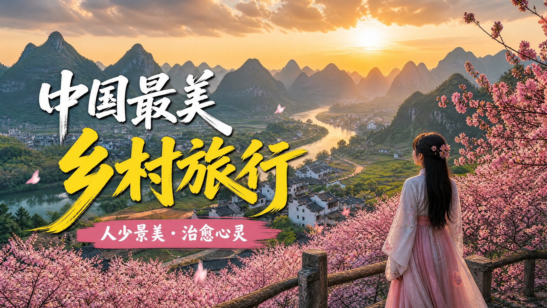 抖音揭秘 抖音揭秘旅行视频：中国最美乡村旅行vlog视频演示·治愈心灵之旅